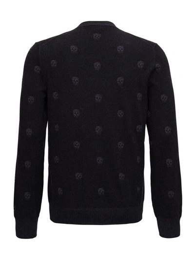Shop Alexander Mcqueen Allover Skull Sweater In Black