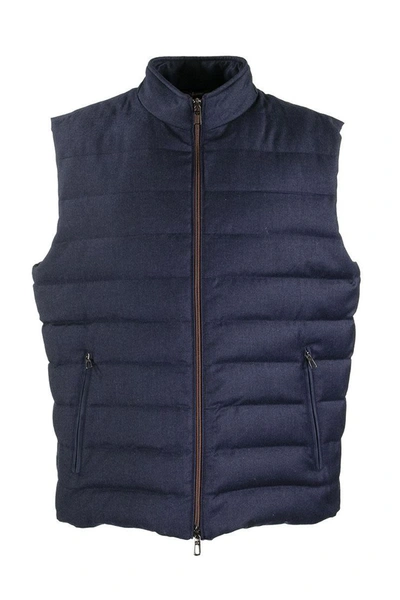 Shop Loro Piana Gateway Vest Boston Silk, Virgin Wool - Storm System® In Blue