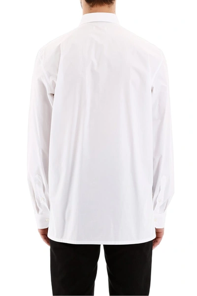 Shop Raf Simons Shirt With Smiley Embroidery In White