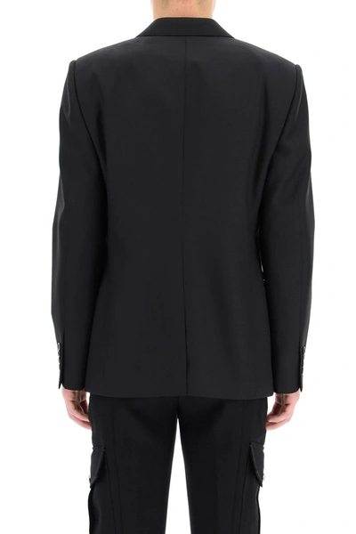 Shop Alexander Mcqueen Wool And Mohair Blazer In Black