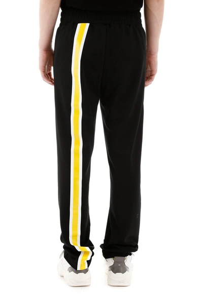 Shop Palm Angels Jogger Pants With Initials In Black Yellow