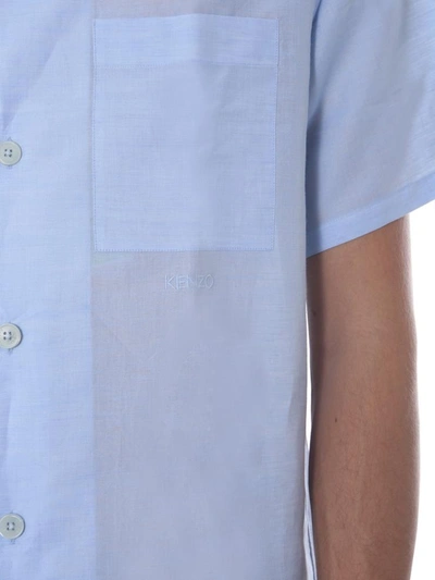 Shop Kenzo Casual Fit Shirt In Baby Blue