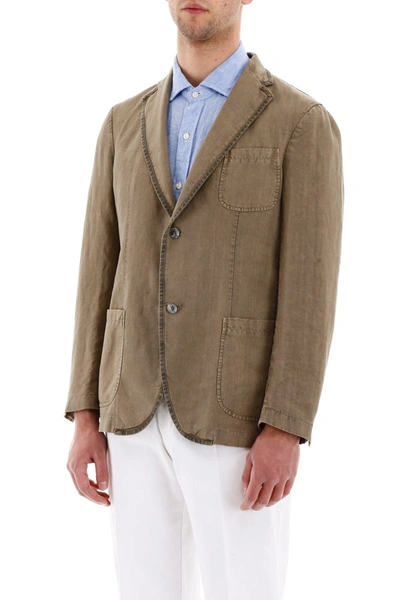 Shop The Gigi Linen Blazer In Beige