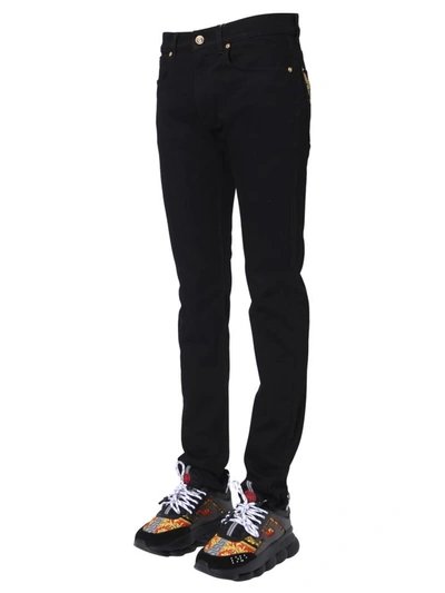 Shop Versace Taylor Fit Jeans In Black