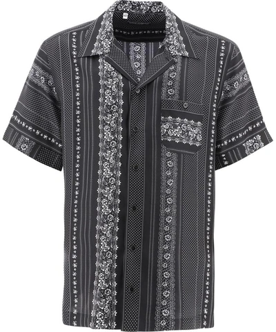 Shop Dolce & Gabbana Hawaii Silk Shirt In Black  
