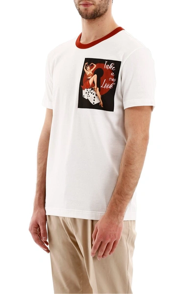 Shop Dolce & Gabbana T-shirt With Patch In Bianco