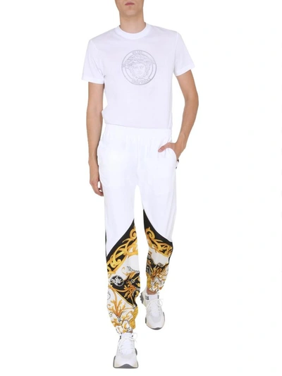 Shop Versace Jogging Trousers In White