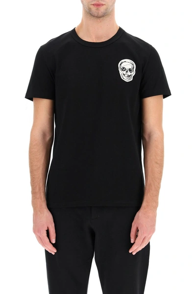 Shop Alexander Mcqueen Patch Skull T-shirt In Black