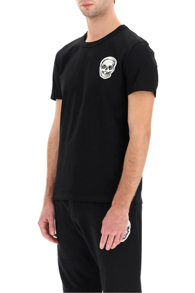 Shop Alexander Mcqueen Patch Skull T-shirt In Black