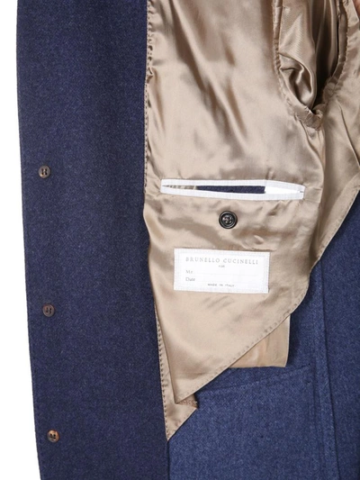 Shop Brunello Cucinelli Single-breasted Jacket In Blue