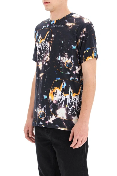 Shop Comme Des Garçons Comme Des Garcons Shirt Future Print T-shirt In Black Multi