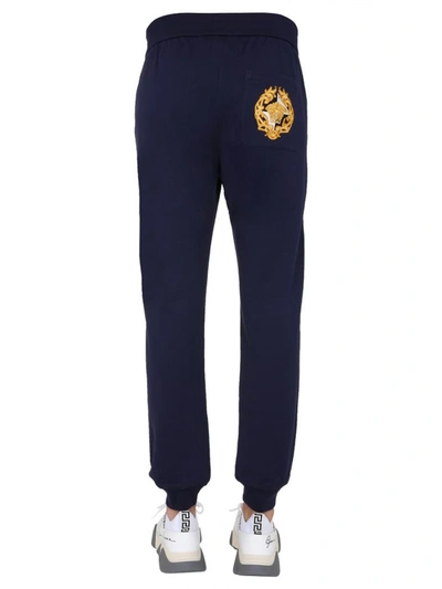 Shop Versace Jogging Pants In Blue