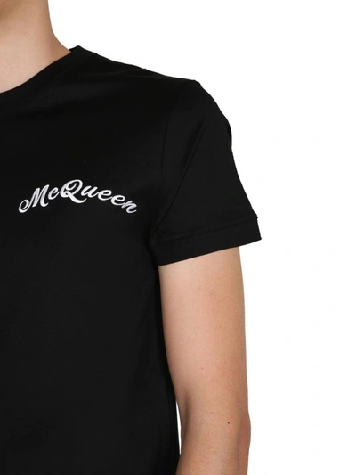 Shop Alexander Mcqueen Round Neck T-shirt In Black