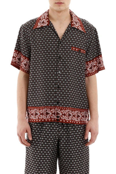 Shop Dolce & Gabbana Bandana Print Hawaii Shirt In Bandana 24 F Rosso