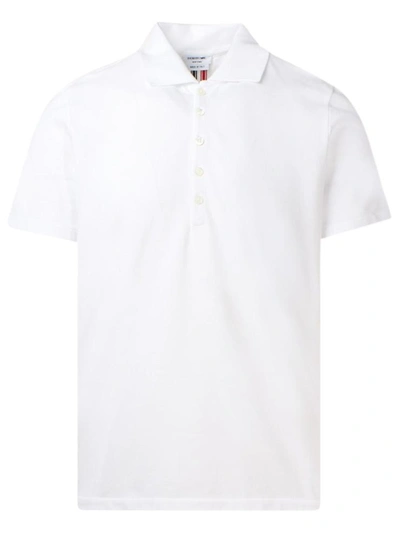 Shop Thom Browne White Polo Shirt