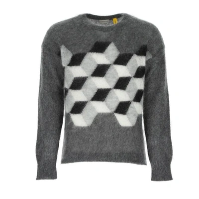 Shop Moncler Sweaters In Grigio