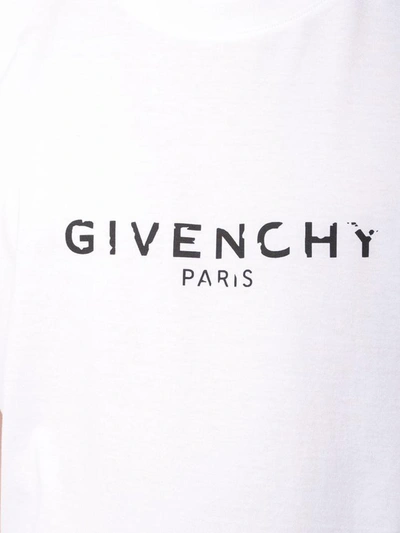 Shop Givenchy Oversize Jersey T-shirt With Vintage Logo Print In White