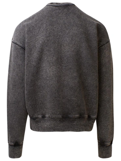 Shop Msgm Grey Sweatshirt In Black