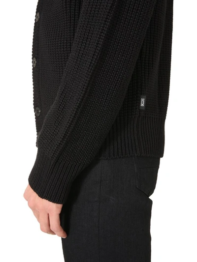Shop Gcds Oversize Fit Cardigan In Black