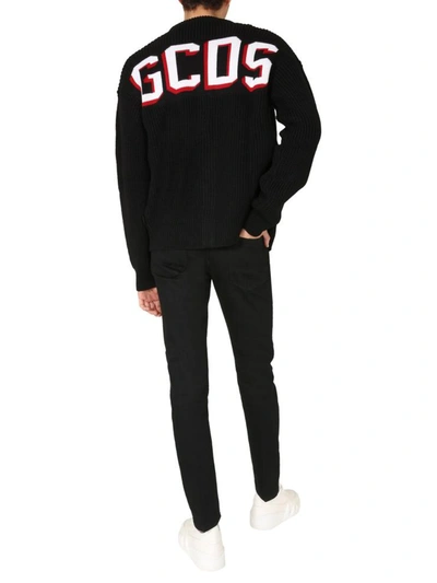 Shop Gcds Oversize Fit Cardigan In Black