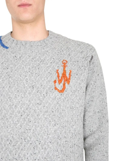 Shop Jw Anderson Crew Neck Sweater In Grey