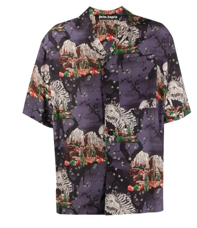 Shop Palm Angels Shirts In Nero