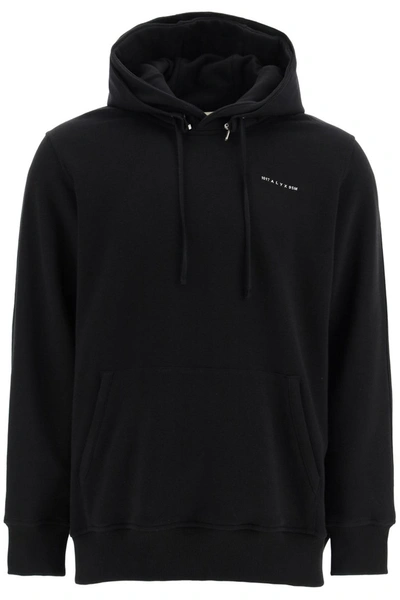 Shop Alyx 1017  9sm Hooded Sweatshirt With Metal Logo In Black