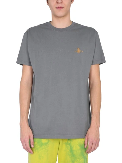 Shop Vivienne Westwood Boxy Fit T-shirt In Grey