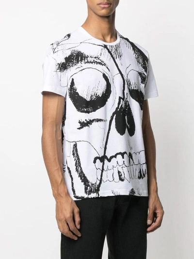 Shop Alexander Mcqueen T-shirts And Polos In Bianco
