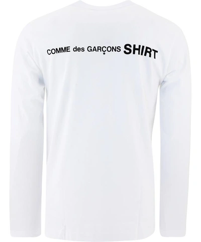 Shop Comme Des Garçons Shirt Backside Logo T-shirt In White