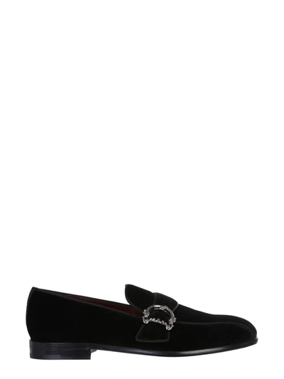 Shop Dolce & Gabbana Moccasin With Logo In Black