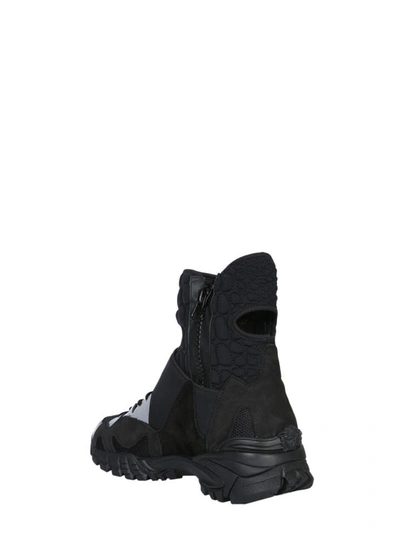 Shop Versace Zeus Sneakers With Vibram Sole In Black