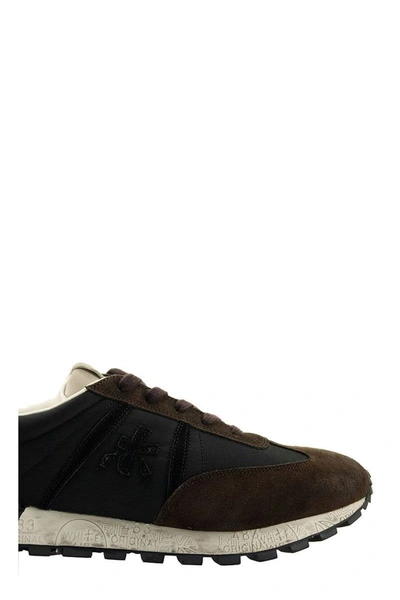 Shop Premiata Sneakers Johnlow_5066 In Blue/brown
