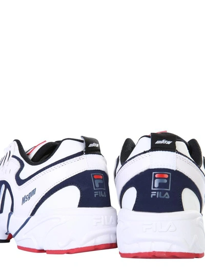 Shop Msgm Fila Sneakers In White