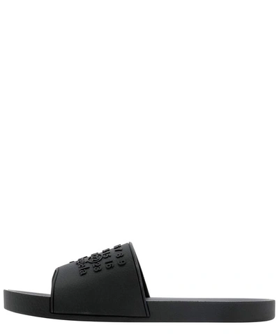 Shop Maison Margiela Rubber Sandals With Logo In Black  
