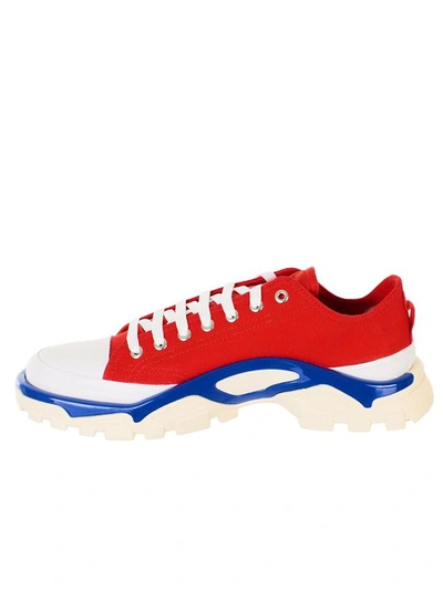 Shop Adidas Originals Red And White Detroit Runner Sneakers