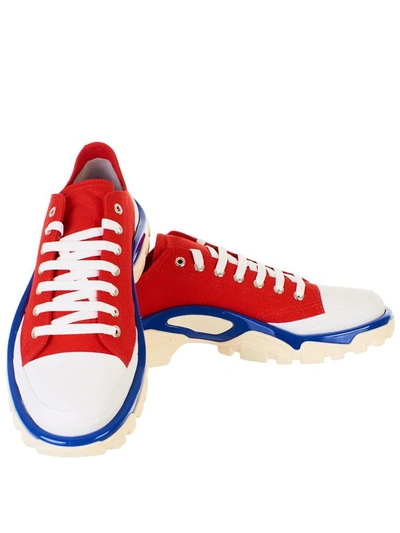 Shop Adidas Originals Red And White Detroit Runner Sneakers