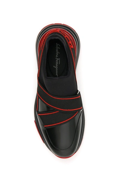 Shop Ferragamo Salvatore  Tylar Sneakers In Nero