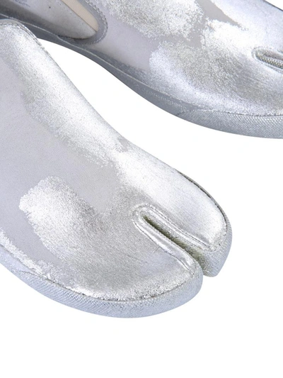 Shop Maison Margiela Tabi Slip Ons In White