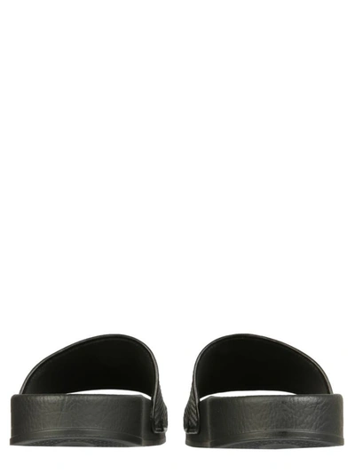 Shop Giuseppe Zanotti Rubber Slide Sandals In Black