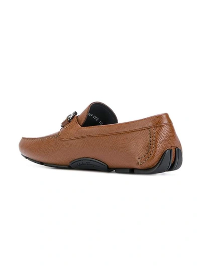 Shop Ferragamo Salvatore  Flat Shoes Leather Brown