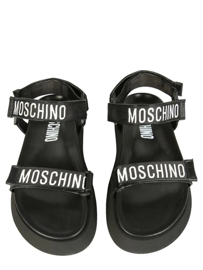 Shop Moschino Sandals With Strap In Black