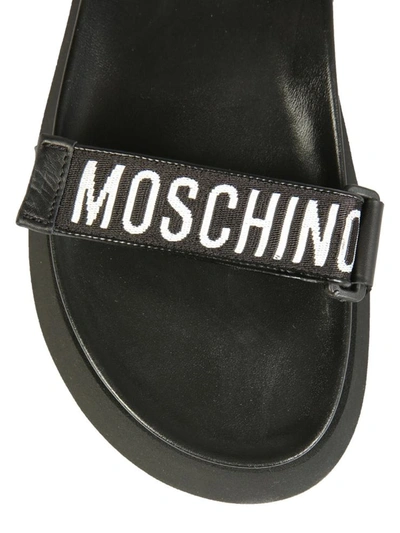Shop Moschino Sandals With Strap In Black