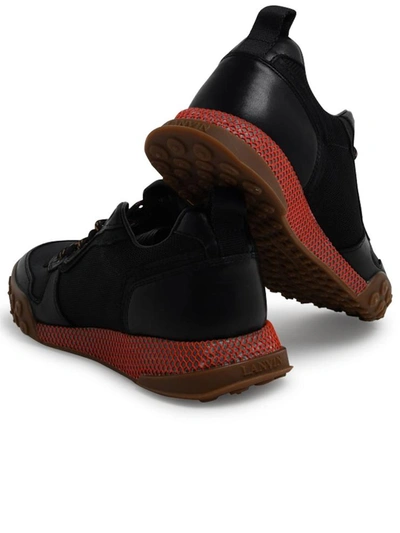 Shop Lanvin Black Skbola Sneakers