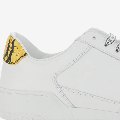 Shop Versace Sneakers In Bianco