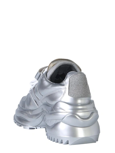 Shop Maison Margiela Artisanal Sneakers In Silver