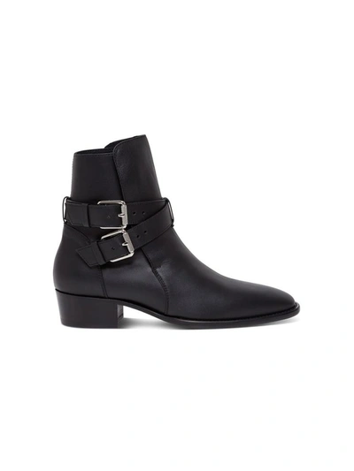 Shop Amiri Leather Boots In Black
