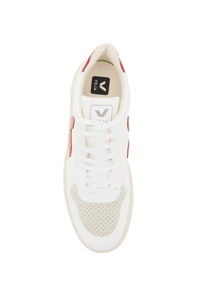 Shop Veja C.w.l. V-10 Vegan Leather Sneakers In White Rouille