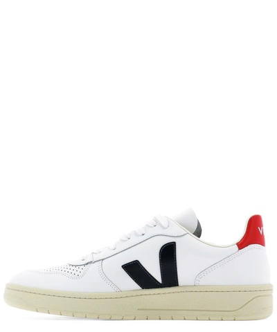 Veja V-10 Lace-up Sneakers In White