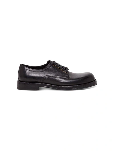 Shop Dolce & Gabbana Derby Perugino Lace-up Shoes In Black